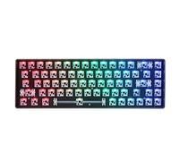 iFutniew GKS68 - Kit de teclado mecánico portátil RGB de intercambio en caliente, teclado para juegos, 68 teclas, cable con cable, eje de intercambio en caliente, C
