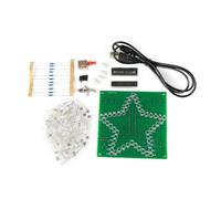iFutniew Kit electrónico de soldadura para bricolaje, colorido juego de placa de circuito de luz LED de cinco puntas con estrella intermitente de cinco puntas, sin