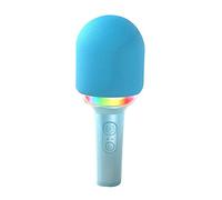 iFutniew L8 - Micrófono inalámbrico integrado con luz LED, Bluetooth, familia, K, canción, tesoro, altavoz inteligente de reducción de ruido, color azul