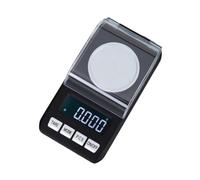 iFutniew Mini Báscula Electrónica Portátil Negra de 50g, 0,001g, Bolsa de Alta Precisión, Joyería, Balanza Electrónica de Piedras Preciosas de Diamante