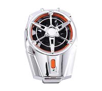 iFutniew Mini ventilador de refrigeración universal para teléfono móvil, radiador, juego de huracán, disipador de calor frío, modelo de batería, plateado galvanizado