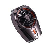 iFutniew Mini ventilador de refrigeración universal para teléfono móvil, radiador, juego de huracán, disipador de calor frío, modelo de batería, galvanizado negro