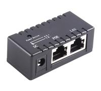 iFutniew Poe Splitter Poe Inyector Rj45 DC 5,5 mm x 2,1 mm Entrada Poe Pasivo Inyector Conector Adaptador Divisor para cámara de red IP (negro)
