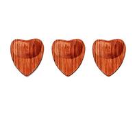 iFutniew PúA de Guitarra de Madera de 3 Piezas PúA de Bass EléCtrico PúA en Forma de CorazóN Accesorios para Guitarra, Instrumento Musical de Cuerda