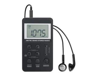 iFutniew Radio PortáTil FM/Am Doble Banda EstéReo Digital Mini Receptor de Radio PortáTil con Pantalla LCD BateríA Recargable