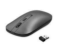iFutniew Ratones de computadora portátiles delgados de 2,4 G con receptor USB, adecuados para computadora portátil, color negro