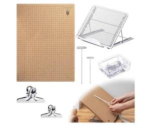 iFutniew Tablero de Encaje de 104 Piezas y Soporte Ajustable de Metal con Clip en T Suministros de Macramé Proyectos de Macramé de Reversible