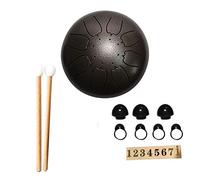 iFutniew Tambor de Acero de 6 Pulgadas, 8 Notas, Tambor de Lengua, Instrumento de PercusióN, Tambor de Mano con Mazos de Tambor, Pegatinas para Notas, PúAs para los Dedos