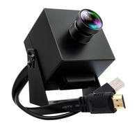 IFWATER Cámara HDMI USB 2.0, 1080P 30fps H.264 H.265, lente gran angular HFOV de 150°, controlador digital 2X sin zoom digital, cámara Plug & Play para Windows Mac OS Raspberry Pi Jetson Nano