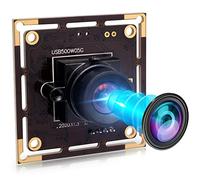 IFWATER Cámara USB de 5 MP, lente de enfoque varifocal manual para computadora con sensor Aptina MI5100 de 1/2.5 UVC USB2.0 Cámara web de video para Windows Linux Android Mac (lente sin distorsión de
