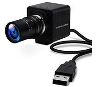 IFWATER Cámara USB de 8 MP con zoom óptico 10X, lente varifocal de 5 a 50 mm, cámara web USB con sensor de imagen CMOS IMX179, cámaras web de primer plano para videoconferencia, Plug and Play, para