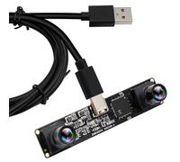 IFWATER Cámara USB estéreo 3D de 120 fps, obturador global, sincronización de 1200P, módulo de lente dual de 90 grados para PC, computadora, USB 2.0, reconocimiento facial, escaneo de códigos QR