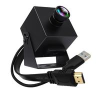 IFWATER Cámara USB HDMI 4K 60 fps, Salidas Simultáneas HDMI + USB 3.0, Lente Sin Distorsión 120 Grados, Compatible con Múltiples Sistemas Operativos