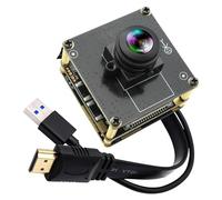 IFWATER Módulo de cámara 4K de 60 fps USB 3.0 HDMI, salida simultánea, 180° ultra ancho FOV 2X zoom digital H.264 transmisión en vivo, Plug and Play para portátil Raspberry Pi Jetson Nano, ideal para