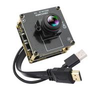 IFWATER Módulo de cámara USB HDMI 4K USB con lente ojo de pez, zoom digital 2X, salida simultánea, cámara de PC UVC USB2.0, cámara USB Lightburn para Raspberry Pi Jetson Nano