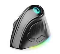 IFYOO Ratón ergonómico vertical inalámbrico G53 de 2,4 G/BT/cable trimodo, recargable, 5 botones laterales, máximo 8400 DPI, para PC, ordenador portátil, para Windows 11 10, Mac, iPad OS, Android,