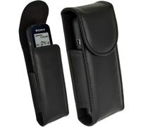igadgitz U2468 - Funda de Cuero Genuino Compatible con Sony ICD- grabadora de Voz Digital, Color Negro