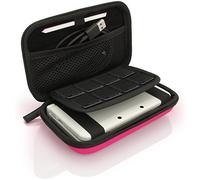 iGadgitz U3612 - EVA Funda Rígida de Viaje Compatible con Nintendo 3DS XL & 2DS XL 2017 - Rosa