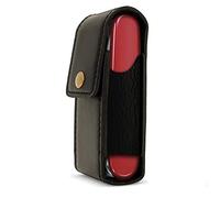 iGadgitz U4780 Negro Funda de Cuero Genuino Carcasa Case Cover Compatible con Bolsillo Navajas Suiza (Compatible con Victorinox)