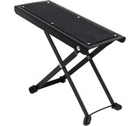 iGadgitz Xtra U6987 - Reposapiés Guitarra Apoyapies Guitarra Resto de Pie Ajustable Plegable Duradero - Negro