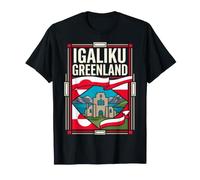 Igaliku Bandera de Groenlandia Ruinas nórdicas Arte de Viaje Vintage Camiseta