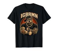 IGBBMN It's Gonna Be Bad Man Funny Pitbull Dog Tattoo Meme Camiseta gráfica económica, Hombre, Negro, M