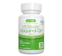 VESIsorb Avanzado Ubiquinol-QH: Coenzima Q10 Patentada de Kaneka, 100mg, 622% más de Biodisponibilidad, Energía y Salud Cardíaca, Antioxidante Natural CoQ10, 30 Cápsulas - Igennus