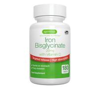 Suplemento de Hierro Bisglicinato de 20 mg con Vitamina C, Hierro ligero de Absorción Mejorada y Liberación Dirigida, Suave en el Estómago, 180 Comprimidos veganos (6 meses) de Igennus