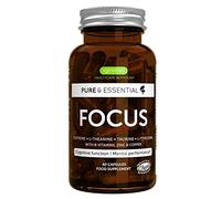 Igennus Focus: Suplemento Nootrópico para la Concentración con Vitaminas B Metiladas, Taurina, L-tirosina, L-teanina, 200 mg de Cafeína, Zinc y Cobre, 60 Comprimidos