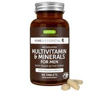 Multivitaminas hombre, Alta Absorción; con Licopeno, Vitamina D, Zinc, para la Salud Cardíaca, Cerebral, Sistema Inmune y Energía, de Liberación Lenta, 60 Comprimidos, de Igennus