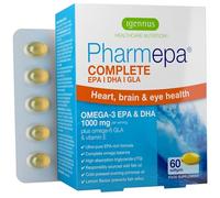 Igennus Pharmepa Complete EPA DHA rTG Ácidos Grasos Omega 3 1000mg, Certificado IFOS, Aceite de Pescado con Omega 6 GLA y Aceite de Onagra, Alta Potencia, Sabor a Limón, 60 Cápsulas Blandas