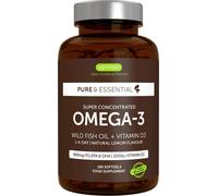 Igennus Pure & Essential - Super Concentrated Omega 3 Wild Fish Oil & D3 - 180 cápsulas blandas Igennus
