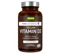 Vitamina D Vegana, D3 de Alta Absorción, 1000 UI, 365 Comprimidos, 100% Extracto de Algas, Para Niños y Adultos, 1 Año de Suministro, de Igennus