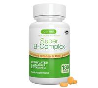Vitamina B Complex- Complejo B con Vitaminas Metiladas de Alta Absorción, 180 Comprimidos Veganos, Vitamina C, Folato y B6, B1, B2, B3, B5, B7 y B12, de Igennus