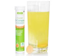 Igennus Super B-Complex, Efervescente de Vitamina B, Metilada, Suplemento Energético de Acción Rápida, sin Cafeína, sin Azúcar, Sabor a Naranja, Vegano, 20 Comprimidos Efervescentes