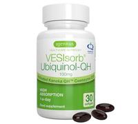VESIsorb Avanzado Ubiquinol-QH: Coenzima Q10 Patentada de Kaneka, 100mg, 622% más de Biodisponibilidad, Energía y Salud Cardíaca, Antioxidante Natural CoQ10, 30 Cápsulas - Igennus