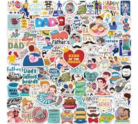 iGetooy 100 calcomanías para el día del padre, calcomanías para papá, calcomanías con texto en inglés "I Love You Dad", calcomanías de vinilo para tarjetas de regalo, botellas de agua, laptop, taza,