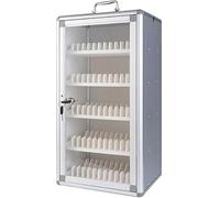 IGGLL Armario de Almacenamiento for teléfonos celulares, gabinete aleación Aluminio con Cerradura for aulas, oficinas y Salas Personal. Gestión Segura Dispositivos(55x26.5x20cm)