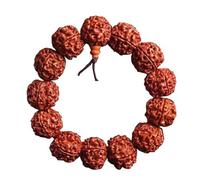 IGGLL Bead Bracelet Buddhist,Beads Bracelet,20mm Natural Vajra Bodhi Bead Cuff,Handheld Bodhisattva Hand Chain Men's Bracelet Single Loop Walnut Buddha Beads Attract Wealth Jewelry Ornament(D_20mm)