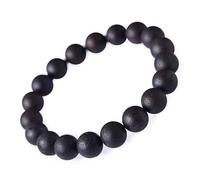 IGGLL Bead Bracelet Buddhist,Beads Bracelet,Black Ebony Wood Jiangzhen Fragrant Handstring Prayer Beads Mala Bracelet, Natural Wood Tibetan Buddhist Buddha Meditation Bracelets Necklace(8mm)
