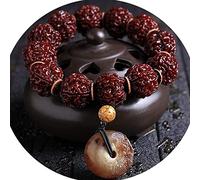 IGGLL Bead Bracelet Buddhist,Beads Bracelet,Stretch Bracelet,Prayer Beads Bracelet Protection,Five-Petal Vajra Bodhi Bead Cuff,Attract Wealth and Good Luck Jewelry Ornament