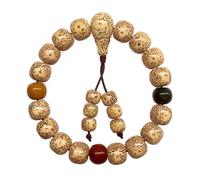 IGGLL Bead Bracelet Buddhist,Beads Bracelet,Tibetan Buddhist Star Moon Bodhi with Lotus/Buddha Pendant Natural Wood Mala Prayer Bead Necklace Blessing Amulet Buddha Bracelet Art Jewelry(10mm*9)