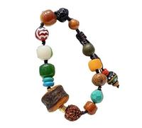 IGGLL Bead Bracelet Buddhist,Beads Bracelet,Tibetan Mala Prayer Buddha Meditation Amulet Buddha Beads Hand String Blessing Single Loop Feng Shui Buddha Bead Bracelet Art Jewelry