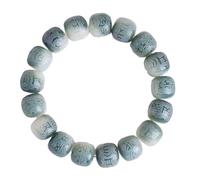 IGGLL Pulsera de cuentas budista, pulsera de cuentas, tallada de seis caracteres, proverbios Bodhi, cuerda de mano femenina, tallado de león, despertar de león, un solo círculo, raíz de Bodhi, cuentas