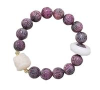 IGGLL Pulsera de cuentas budista, pulsera de cuentas, tallada de seis caracteres, proverbios Bodhi, cuerda de mano femenina, tallado de león, despertar de león, un solo círculo, raíz de Bodhi, cuentas