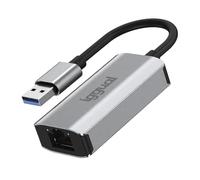 iggual Adaptador USB-A a Ethernet Gigabit 1000 Mbps Plata - Aluminio Plug & Play Windows/MacOS/Linux