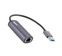 iggual - Adaptador USB-A - Incluye un Puerto RJ45 Gigabit Silver hasta 1000 Mbps - Compatible con Mac OS Windows Linux