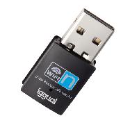 iggual Adaptador USB-WiFi para PC. Velocidad 300 Mbps. Stick USB 2.0. Banda 2.4GHz Dongle Inalámbrico. Pincho para PC, Seguridad WPA/WPA2, Compatible con Windows, macOS y Linux, con Indicador LED.