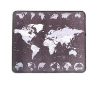 iggual Alfombrilla para ratón Mapamundi 30x25 cm base antideslizante Negro/Blanco