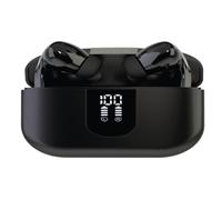 iggual Auriculares Inalámbricos Bluetooth 5.3 con Micrófono. Cascos Bluetooth con Cancelación de Ruido CVC8.0, Pantalla LED, Control Táctil, USB-C, Resisten al Agua y Sudor, para Android y iOS(Negro)
